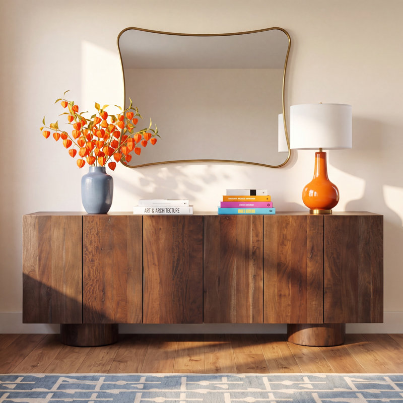 Nisha Hadley 90'' Solid Wood Sideboard