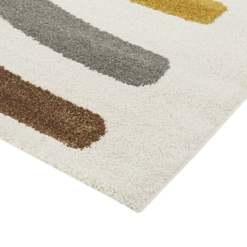 Tapis en polypropylène Kallee, Rectangle 4 pi 4 po x 6 pi, Or