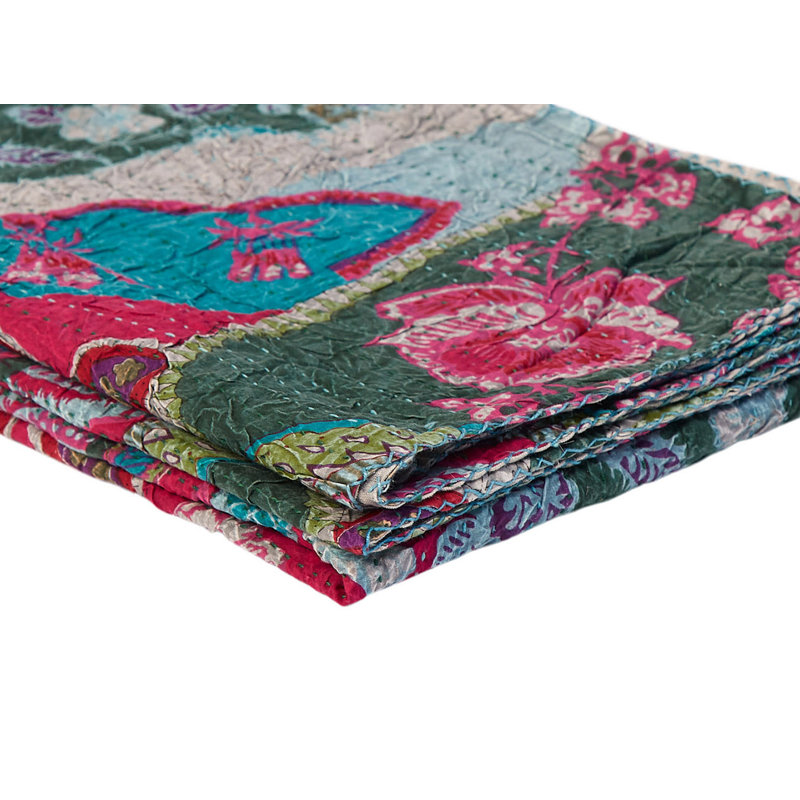 Jeté en coton Kantha