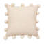 Hand Felted Wool Christmas Pillow Cover - Cream Pom Poms on Red - 20"-971488332-1055528332