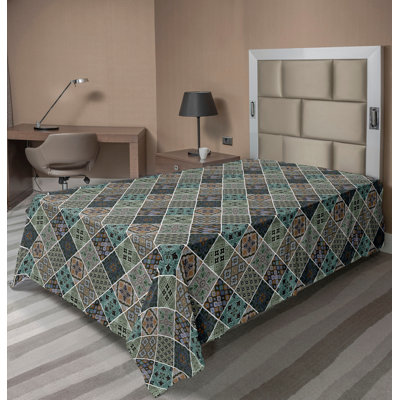 Ambesonne Floral Top Flat Sheet Garden Flowers Art