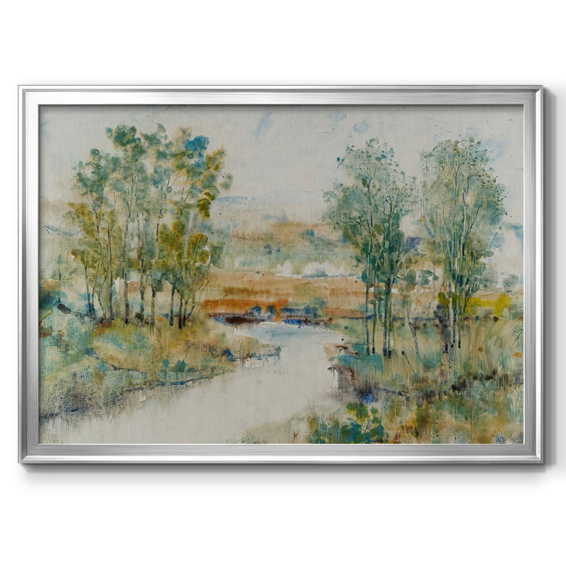 "Trees On The Creek II", reproduction d'art sur toile, Argent, H 30 po x l 44 po x P 1,5 po