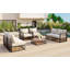 Ensemble de canapé modulaire de patio en métal 7 pièces Modern Modern-1674675684