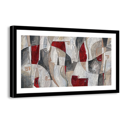 Carmit 'Red Rock' Framed Acrylic Painting Print