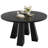 Round Dining Room Table for 4-6, 47" Wood Kitchen Table with Sturdy Base, Farmhouse Circle Dinner Table for Living Room, Apartment, 4 Strong Legs, Only Table, Black-449462266