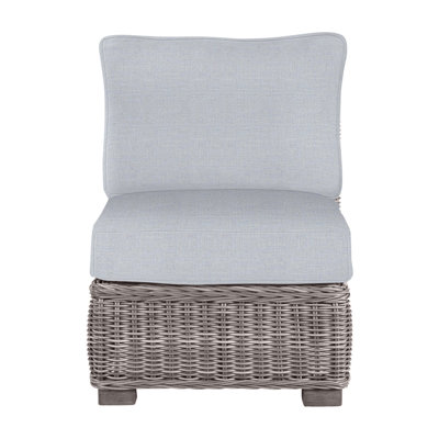 Rustic Woven Sectional Slipper Chair