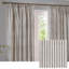 Hebden Striped 100% Cotton Pencil Pleat Curtains-121092985-121092983