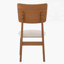 Ensemble de 4 chaises de salle à manger rembourrées ergonomiques de style Mid-Century moderne avec structure en bois d'hévéa robuste, chaises de cuisine antidérapantes pour la salle à manger, la cuisine, le café, beige et brun