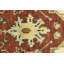 Tapis oriental rouge / crème / jaune en laine noué à la main 3 pi 10 po x 6 pi Gallipolis