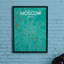 Moscow City Map - No Frame Print-741425733