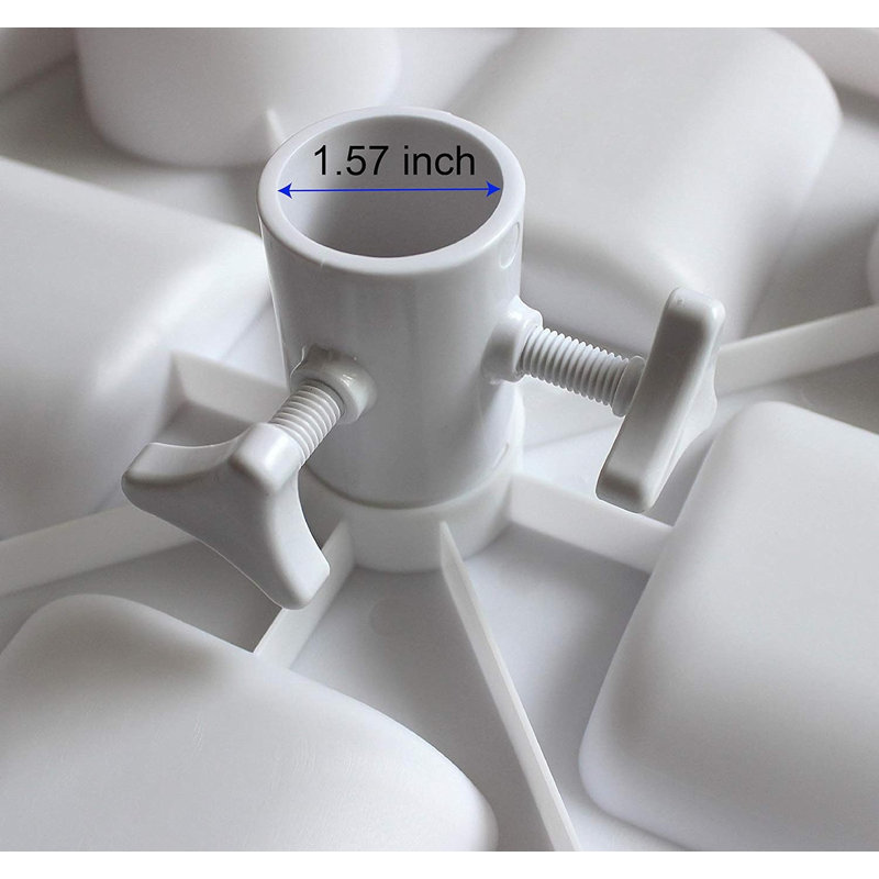Plateau de table de parasol 17 po avec 4 porte-gobelets et 4 compartiments à collation
