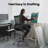 Adjustable Drafting Chair for Standing Desk, Tall Mesh Office Chair with Foot Ring, Flip-Up Armrests, Adjustable Lumbar Support, 120° Recline, Heavy-Duty 300 lb