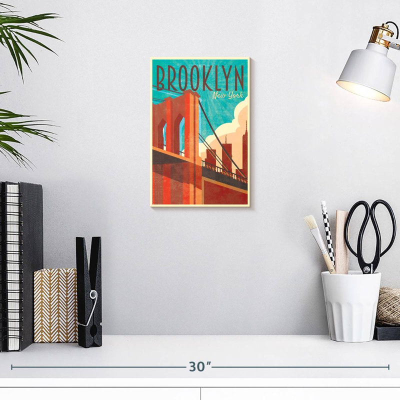 Brooklyn NY, H 12 po x l 8 po