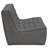 Marshall Scooped Seat Armless Chair In Grey Fabric