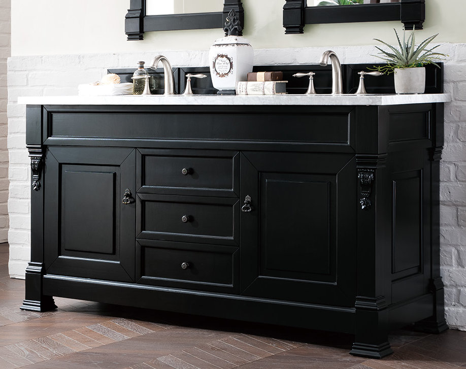 Darby Home Co Vivanco 60'' Double Bathroom Vanity with Marble Top & Reviews Wayfair