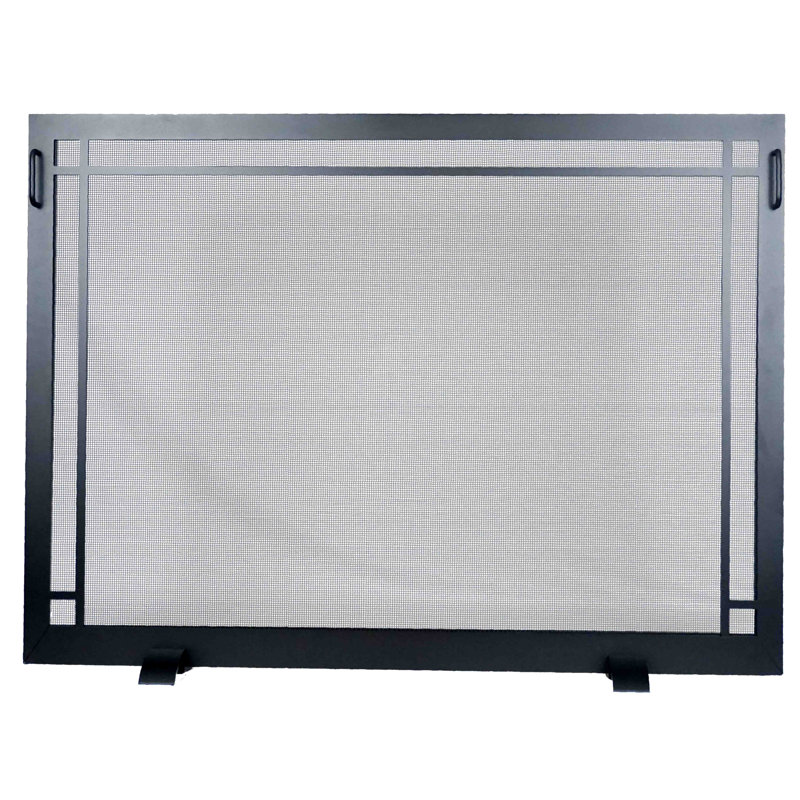 Pare-étincelles 1 panneau Hearth Craftsman Design, H 32 po x l 43 po x P 1 po, Noir texturé