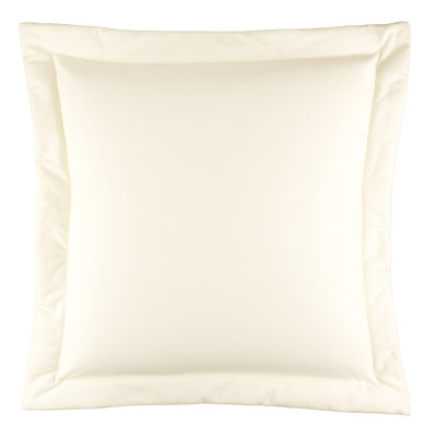 Nadine Traditional Cotton Solid Cream Euro Sham