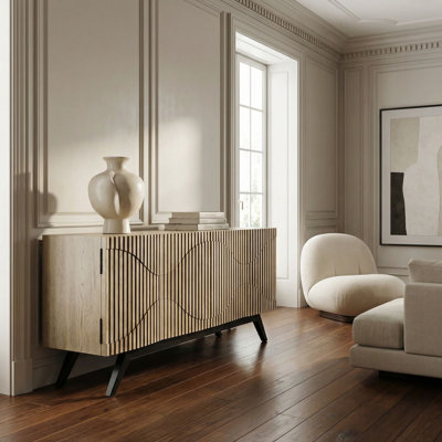 Illusion 78'' Solid Wood Sideboard