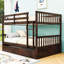 Lit superposé en bois multi-fonctionnel détachable sur lit double avec lit gigogne escamotable