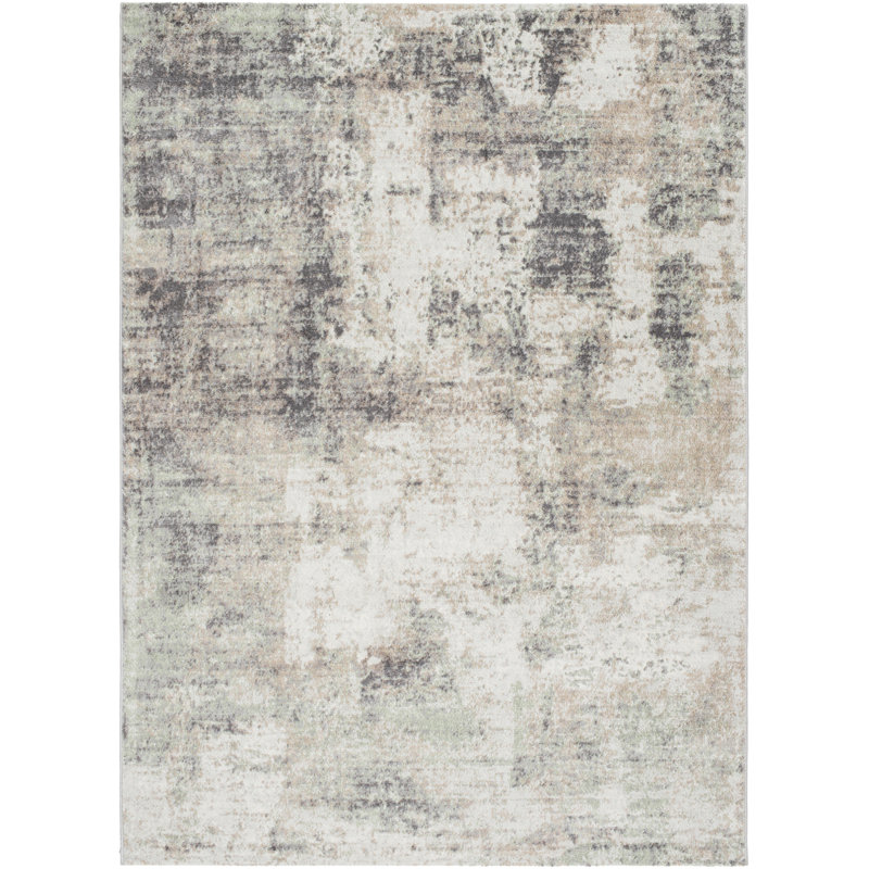 Modern Abstract Grey/Brown/Green, Rectangle 160 x 215cm