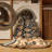Machine Washable Art Deco Brown Area Rug-1920201166