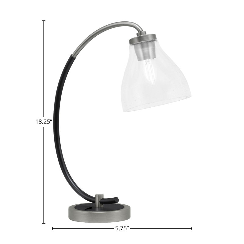 Lampe de bureau Aspremont, Graphite / noir mat, Transparent