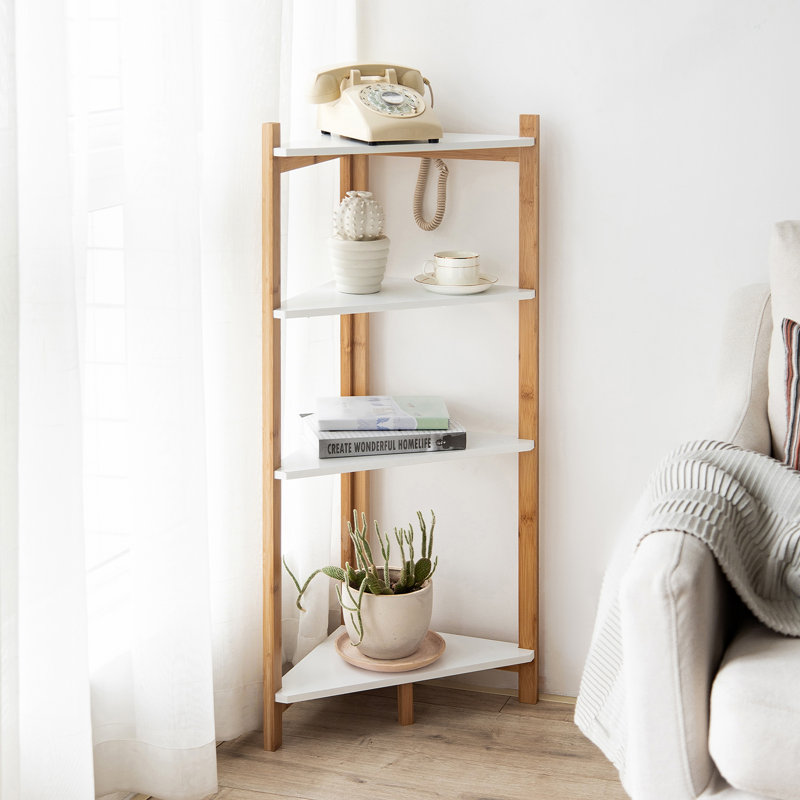 Amiin Bamboo Freestanding Bathroom Shelves