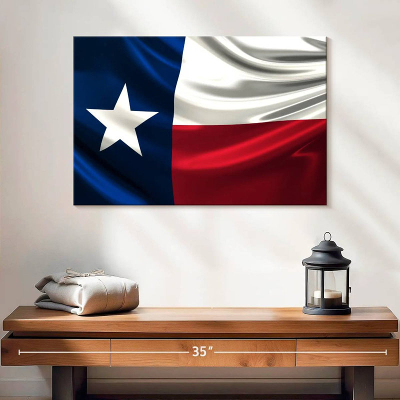 Borges Windy Texas Flag, 16" H x 24" W