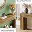 Table d'entrée rustique en bois avec beaucoup de rangement et un style campagnard chic pour un décor de maison de campagne moderne