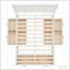 Structure de lit grand avec 6 tiroirs de rangement en bois-1609436322