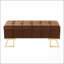 Banc de rangement en acier doré-1244226178