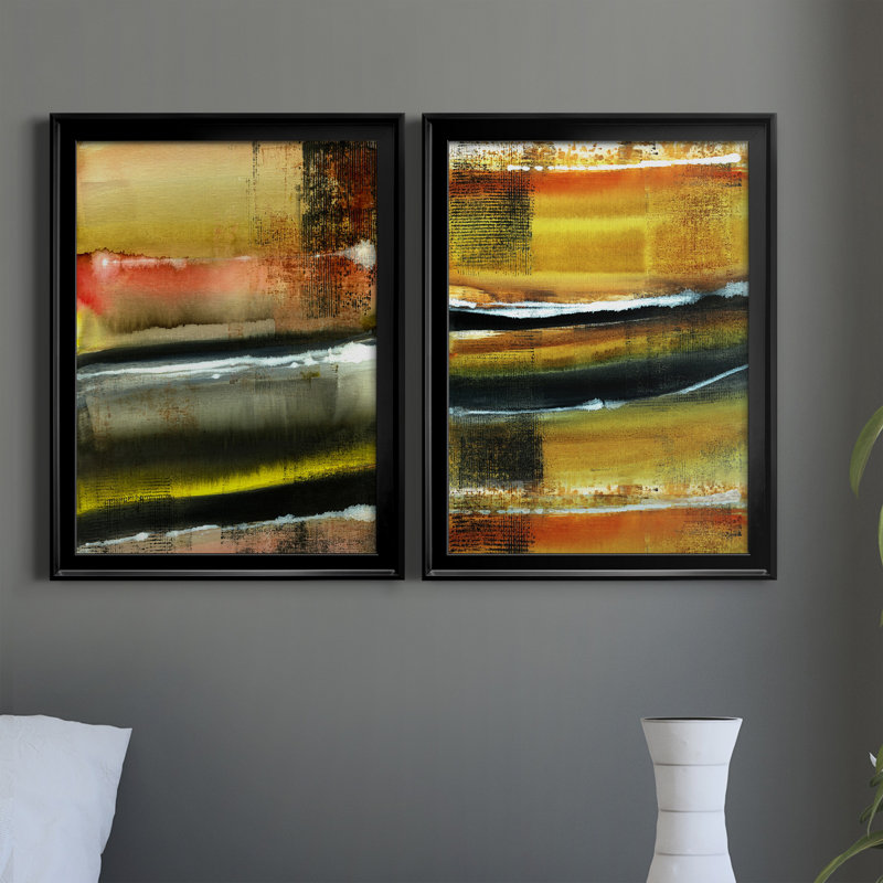 «Desert Night I», reproduction encadrée de qualité supérieure, prête à être accrochée, H 18,5 po x l 49 po x P 1,5 po, Noir