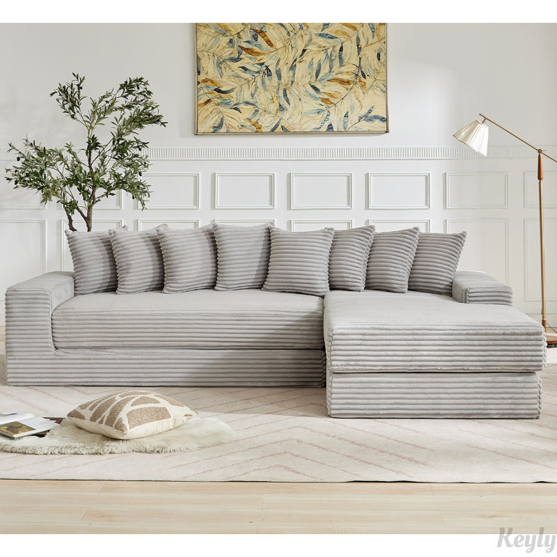 Canapé-lit convertible Oversize, Gris clair
