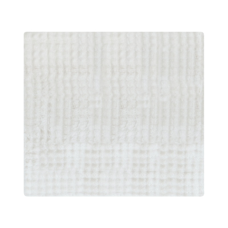 SALKA Polyester Striped Bedspread, White