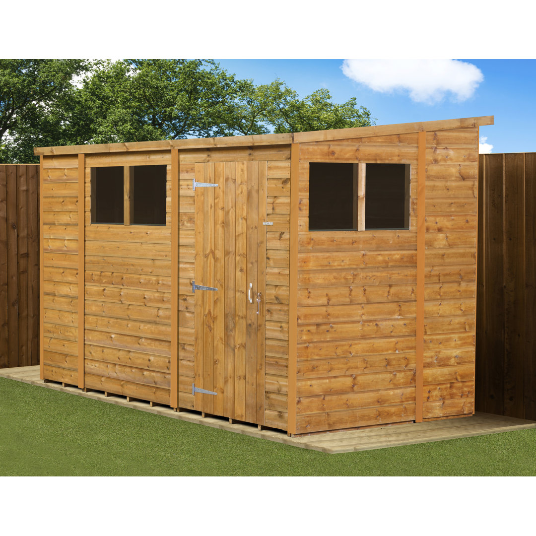 Modular Pent Garden Shed  10X6 With Windows