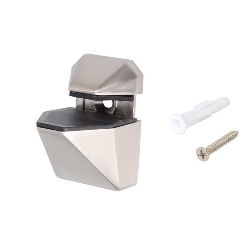 Triangular Wall Mount Shelf, 1.92" H x 1.53" W x 0.85" D, Stainless Steel