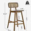 Tabouret de bar en bois avec finition noyer, ensemble de 2