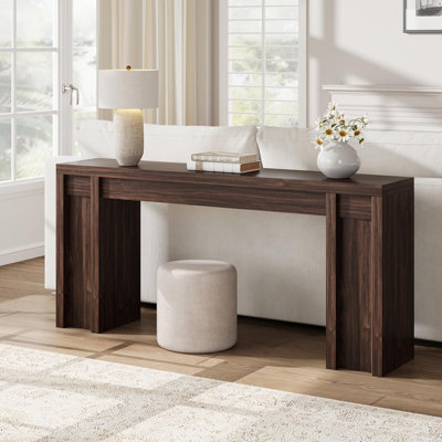70.8" Console Table, Modern Entryway Hallway Table, Thick Wood Sofa Table