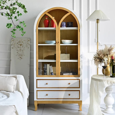 Burlywood Solid Wood Display Cases