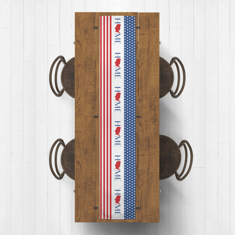Rectangle Independence Day Polyester Table Runner, 90" x 16"