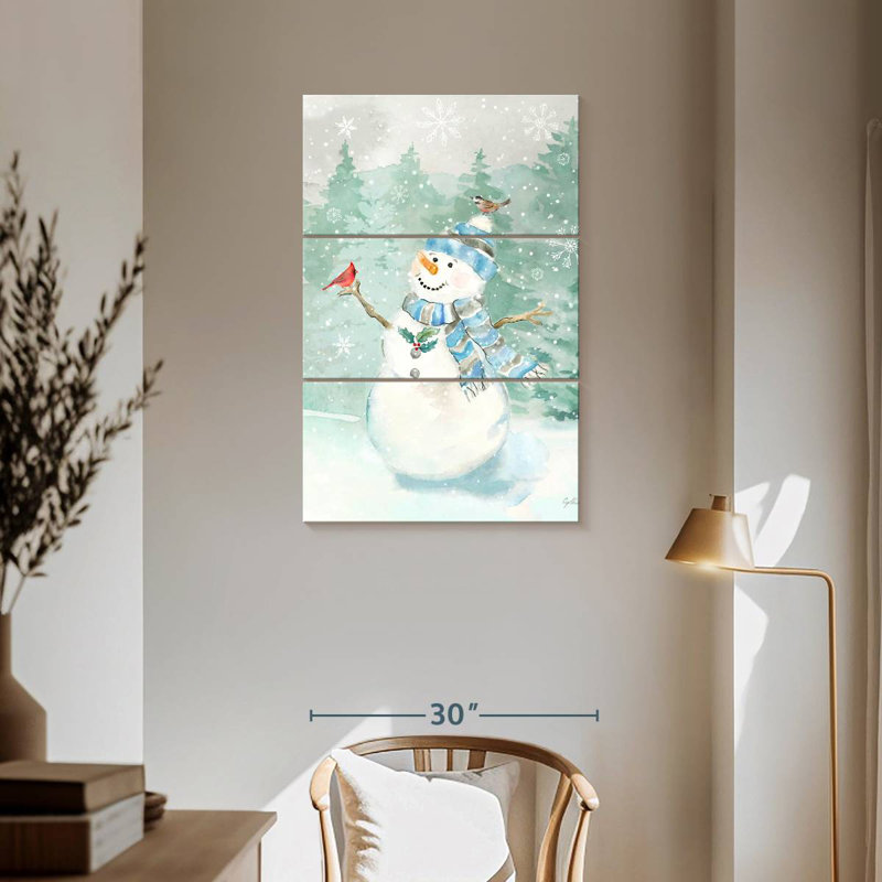 Lelend Let It Snow Blue Snowman II, H 57 po x l 36 po