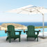 Chaise Adirondack pliante en polyéthylène haute densité avec porte-gobelet double (ensemble de 2)