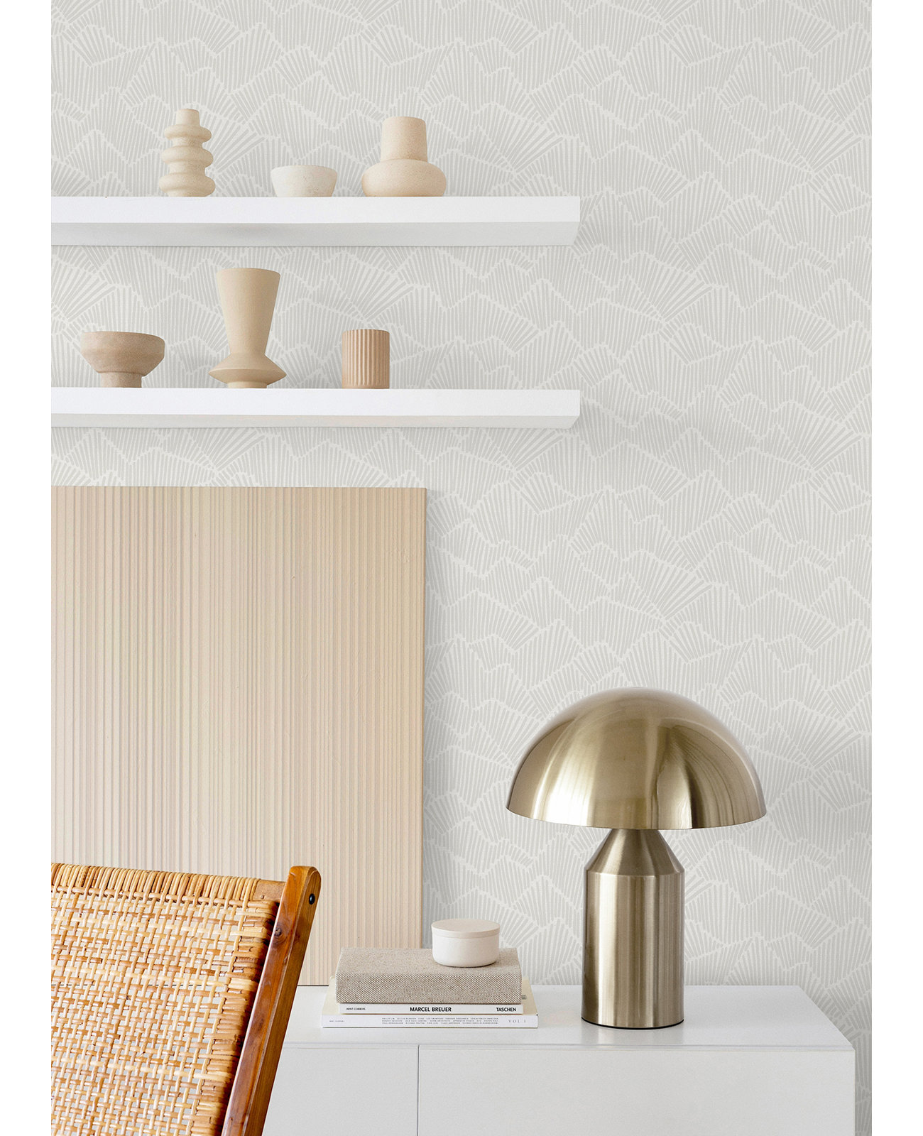 Adames Modern Peel & Stick Geometric Wallpaper, Gray