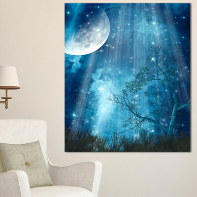 «Big Moon in Blue Forest», impression
