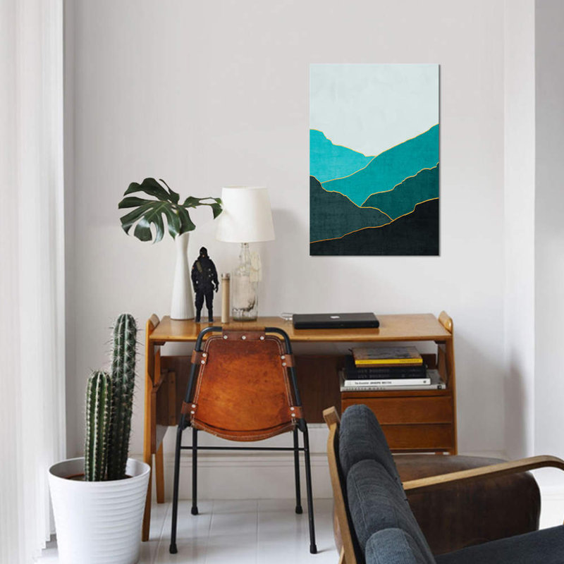 «Minimal Landscape IV», impression sur toile, H 12 po x l 8 po x P 0,75 po, Pas de tapis, Toile tendue