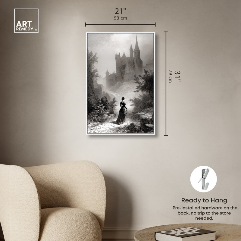 "Lost in a Dream", impression sur toile encadrée par Art Remedy, cadre blanc, 20 x 30, H 31 po x l 21 po, White Frame