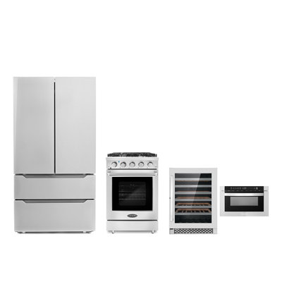 Kitchen Package 4 Piece French Door Refrigerator Set -  Cosmo, COS-4PKG-365