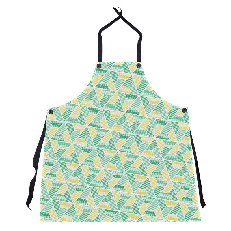 Bib Apron, Green/Yellow