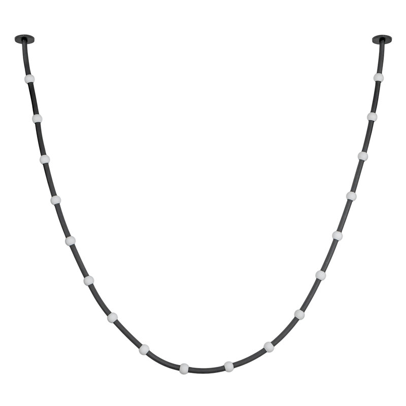 Luminaire suspendu Corda, Largeur de 196,88 po, 17 lumières, 76 W