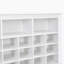 Armoire à chaussures moderne à 24 casiers avec base incurvée Design